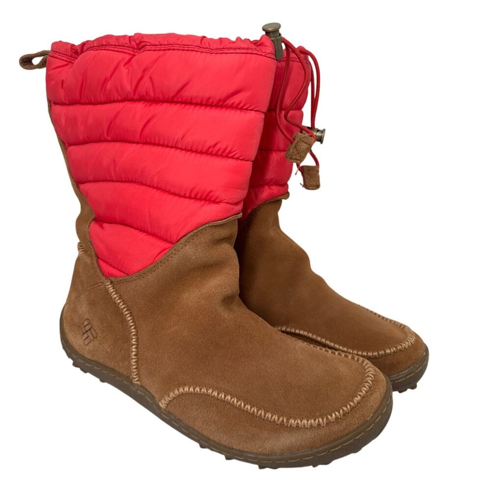 Columbia Pile Trooper Woman’s Suede Leather Mule Hiking Shoes brown Size 6